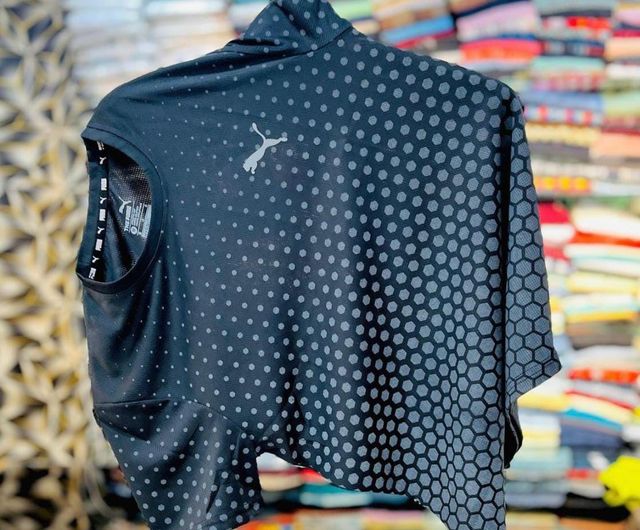 Solid Lycra T- Shirt with Puma Punch