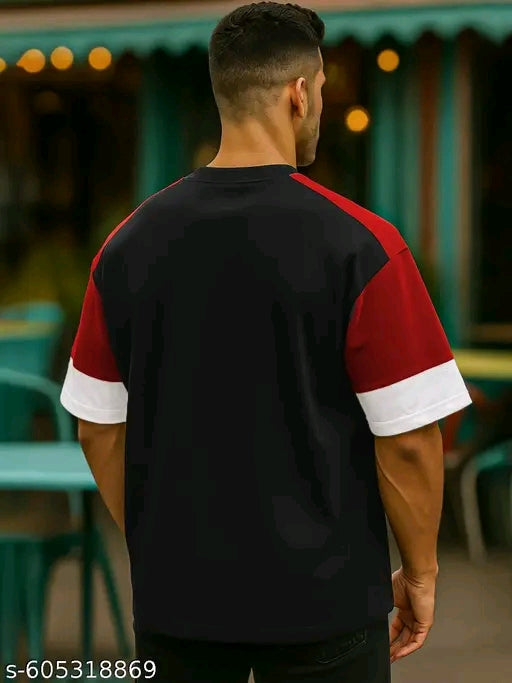 LEOTUDE Oversized Half Sleeve Cottonblend T-shirt for Man's