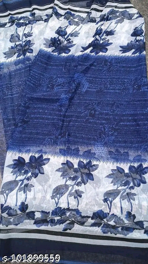 Polyster/Crepe fabric-Women's Multicolor Solid Printed Suits & Dress Materials