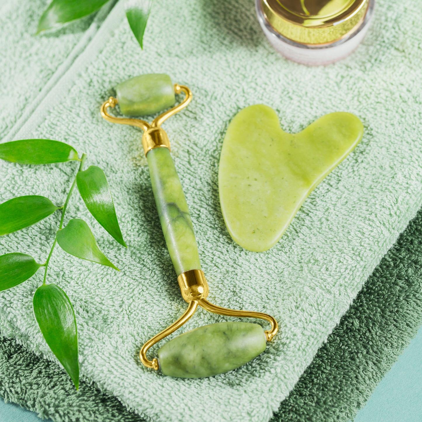 Gua Sha Stone And Anti Aging Jade Roller Massager For Face Massage Natural Face Skincare Massager Face Roller Massager For Women Face Shaper Jade Roller And Gua Sha Set For Glowing Skin