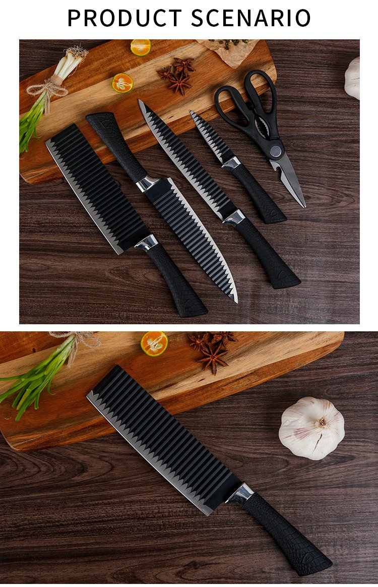 Stainless Steel Knife Set With Chef Peeler And Scissor (6 Pieces)