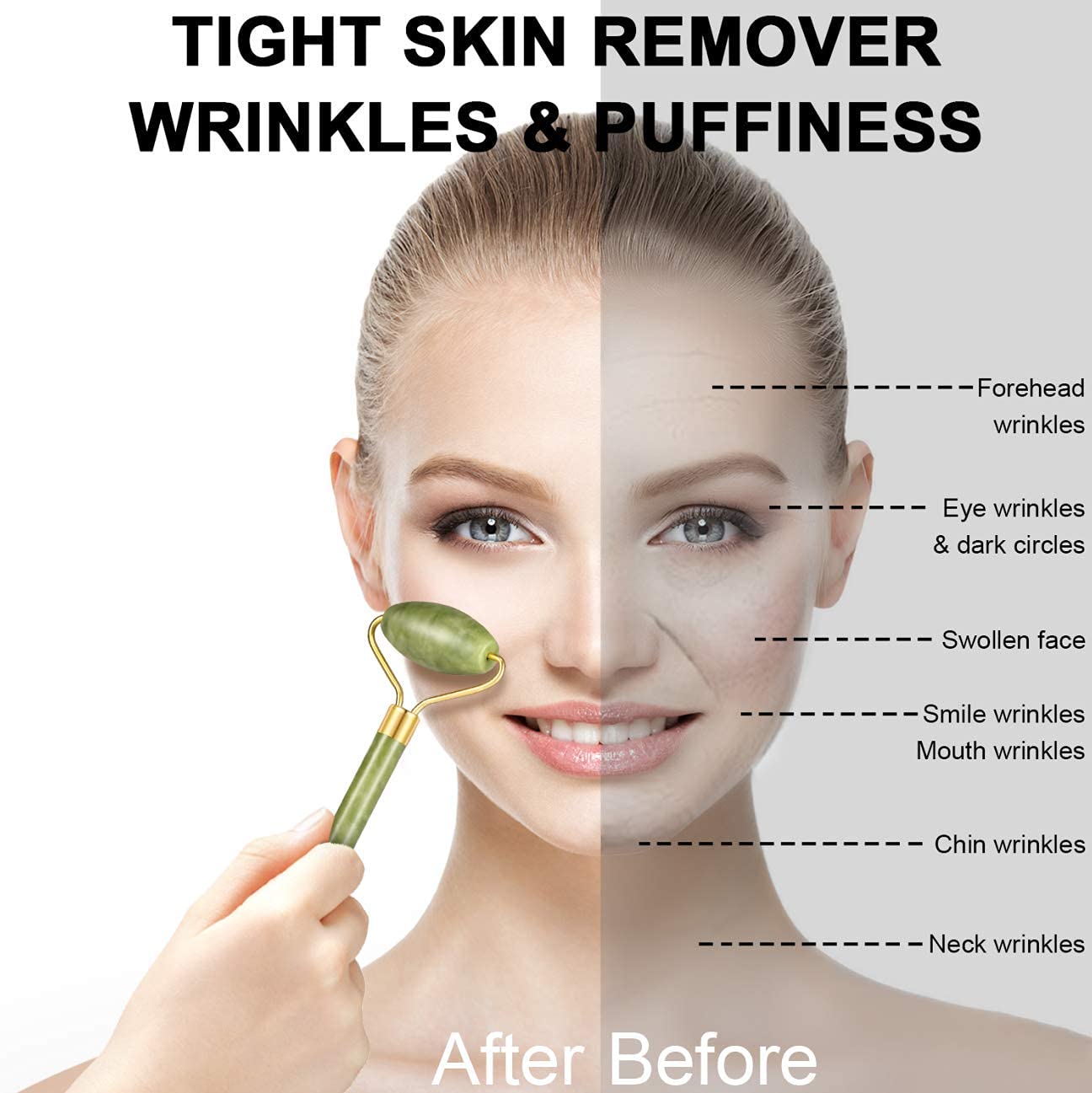 Gua Sha Stone And Anti Aging Jade Roller Massager For Face Massage Natural Face Skincare Massager  Face Roller Massager For Women  Face Shaper Jade Roller And Gua Sha Set For Glowing Skin