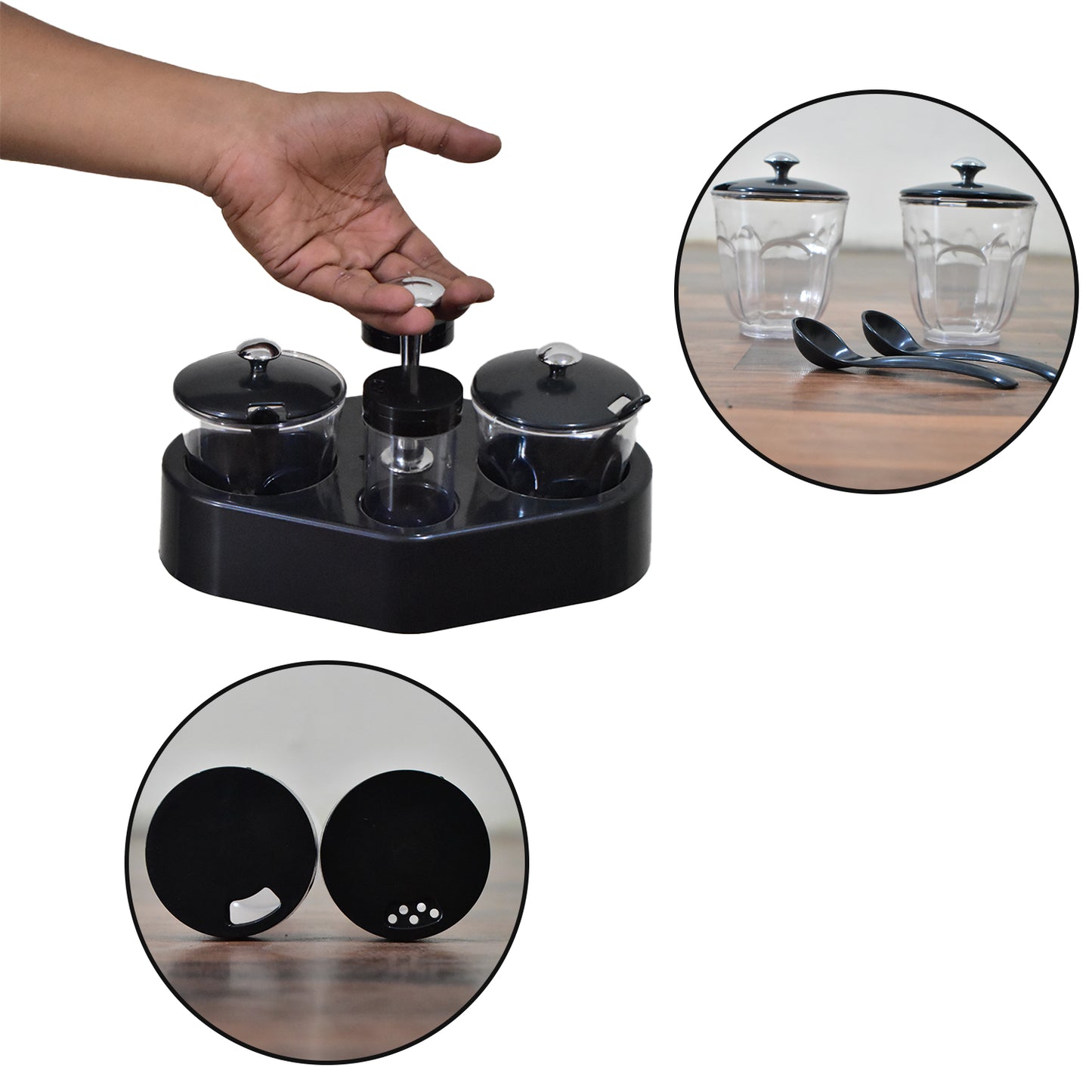 Ganesh Rendy Condiment Set For Kitchen Transparent Jar For Easy To Access Spice 1 Piece Spice Set  (Plastic)