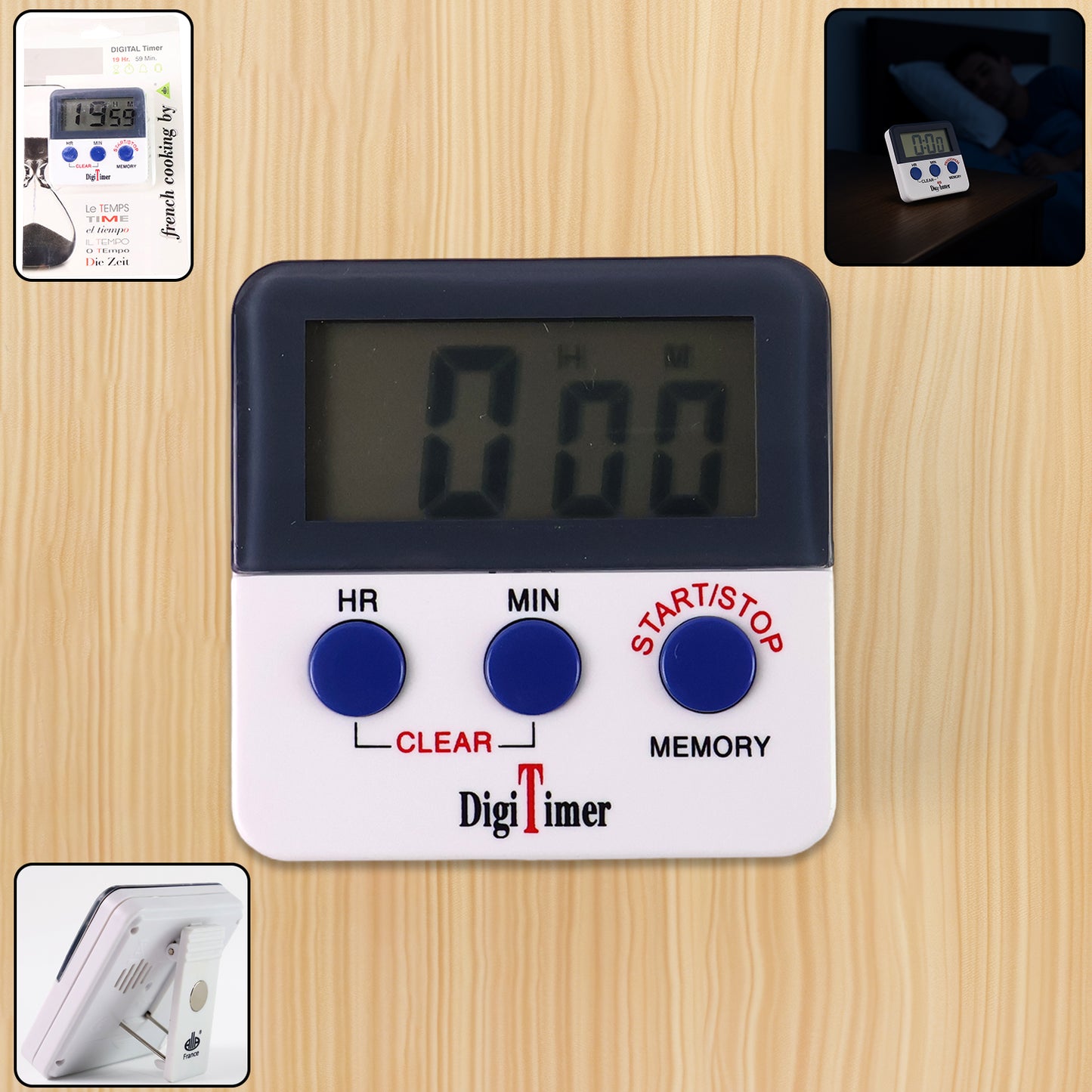 Digital Kitchen Timer With Alarm  Stop Watch Timer For Kitchen  Kitchen Timer With Magnetic Stand Timer Clock For Study