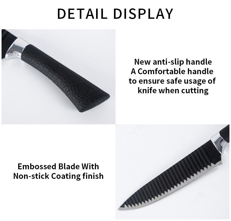 Stainless Steel Knife Set With Chef Peeler And Scissor (6 Pieces)