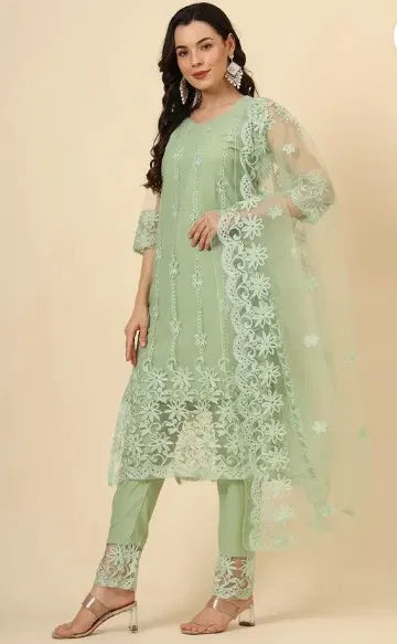 Kurta WithWomen Kurti With Dupatta & Bottomwear