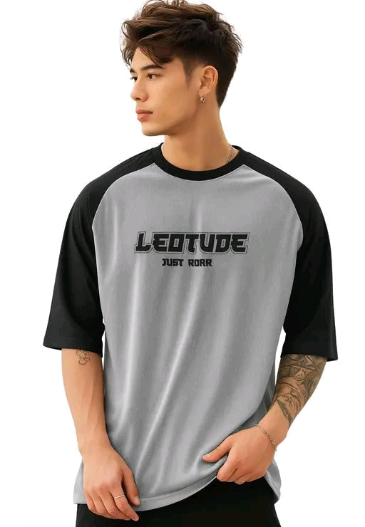 Men Cotton Blend Oversize Tshirts Gray Hash