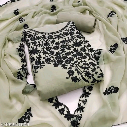 NEW PAKISHTANI TRENDY MHENDI DRESS MATERIAL & SUITS