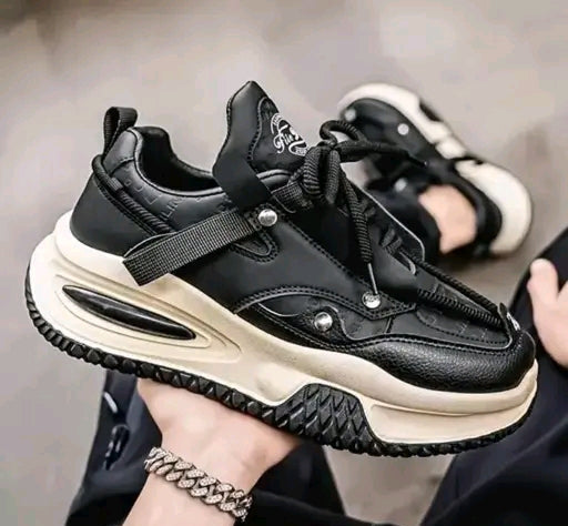 PAMABA Men's Casual Sneaker (Black)