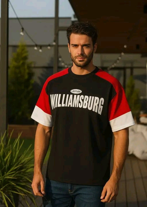 LEOTUDE Oversized Half Sleeve Cottonblend T-shirt for Man's